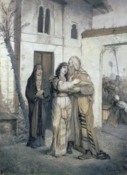 Nathan hälsades av Rachel, 1876